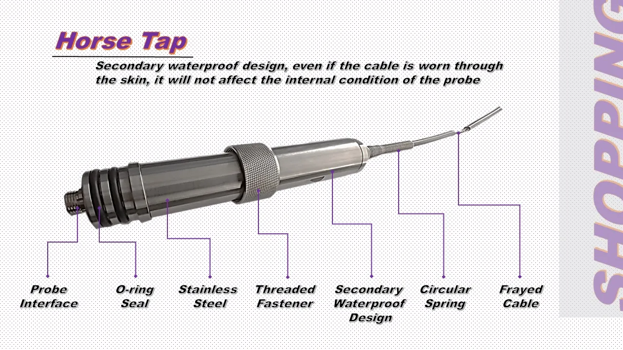 200미터 케이블 55mm 듀얼 카메라 딥 웰 카메라 360도 회전 카트 장착 및 12인치 LED 디스플레이 스크린 포함