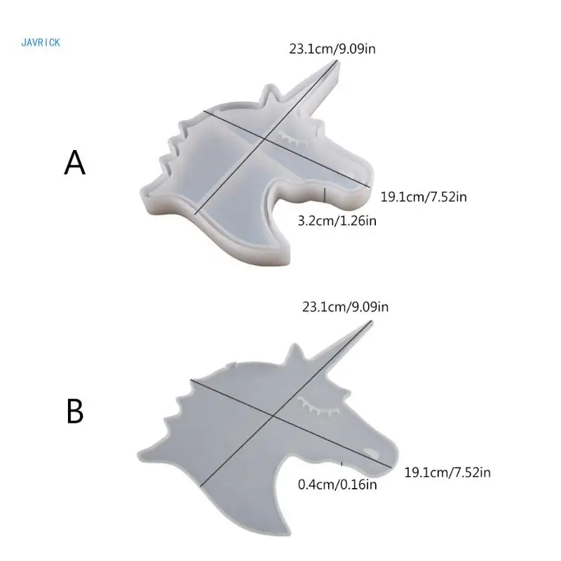 Tirelire licorne en Silicone, moule d'ornements Table, boîte rangement, moule en résine