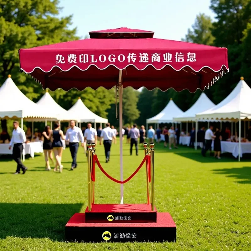 Outdoor Security Booth Umbrella Station Platform for Doorman Room Property Image Roman Style Sun Shade