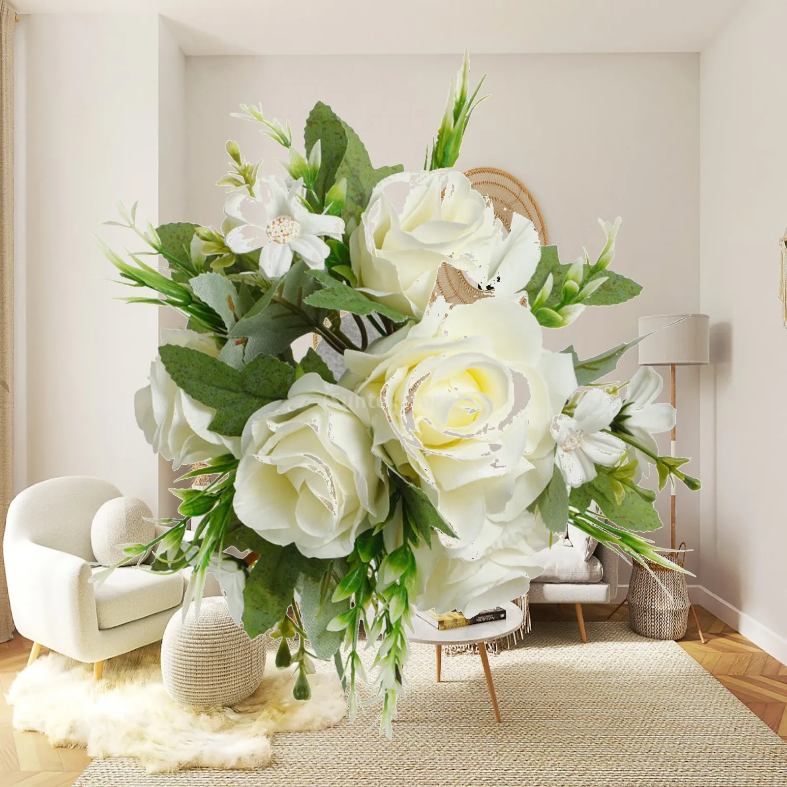 Artificial Flower Balls Lifelike Fake Flower Kissing Balls for Valentine's Day Festival Living Room Bridal Shower Table Decor
