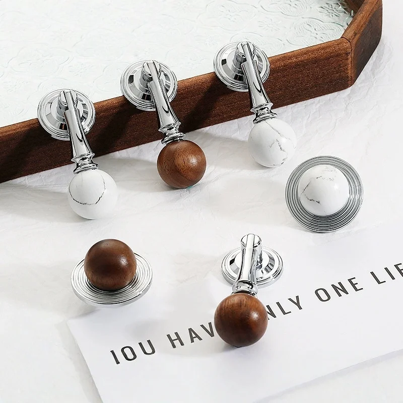 Nordic Retro Cabinet Door Handles Clothes Closet Drawer Dresser knob Kitchen Pulls Furniture Handle Hardwares Solid Brass Handle