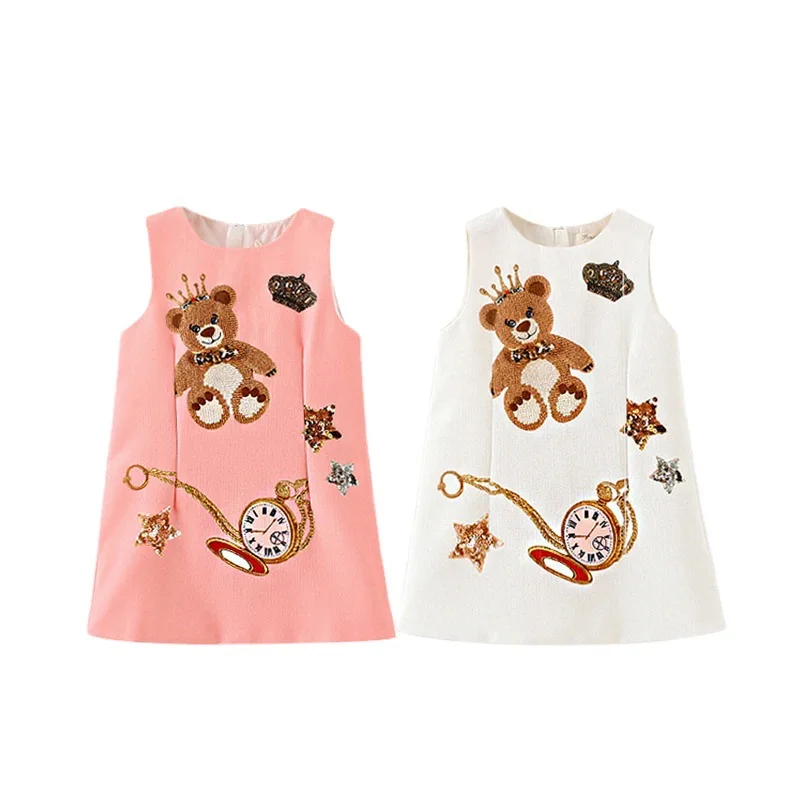 女の子のためのサマードレス,ノースリーブ,プリンセスドレス,ヨーロピアンスタイル,ウェディングウェア