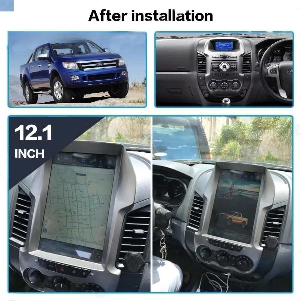 

12.1" 8G+256G For Ford Ranger F250 Car Radio Multimedia Player GPS Navigation System DVD Android 14.0 Carplay Head Unch