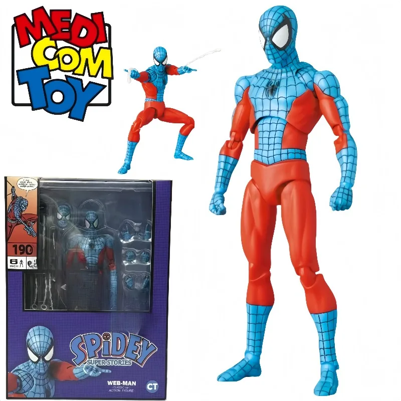 mafex-no190-web‑man-marvel-classic-comic-edition-medicom-toy-articulated-action-figure-full-parts-premium-hobby-collectible