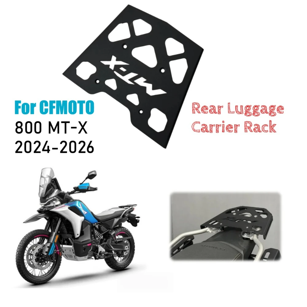 

For CFMOTO 800MT-X 800MTX 800 MT-X 2024-2026 Rear Luggage Carrier Rack Storage Box Shelf Tail Motorcycle Cargo Support 800 MTX