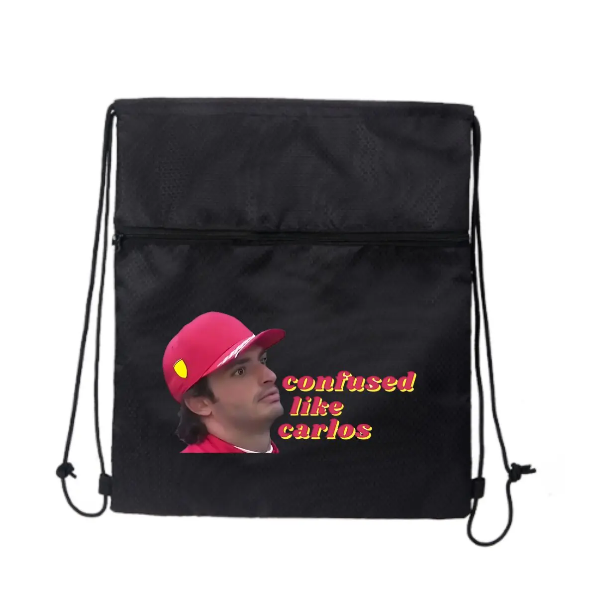 

Сплавлся, как Карлос - Carlos Sainz Простая сумка на шнурке на молнии без лица для ежедневного использования