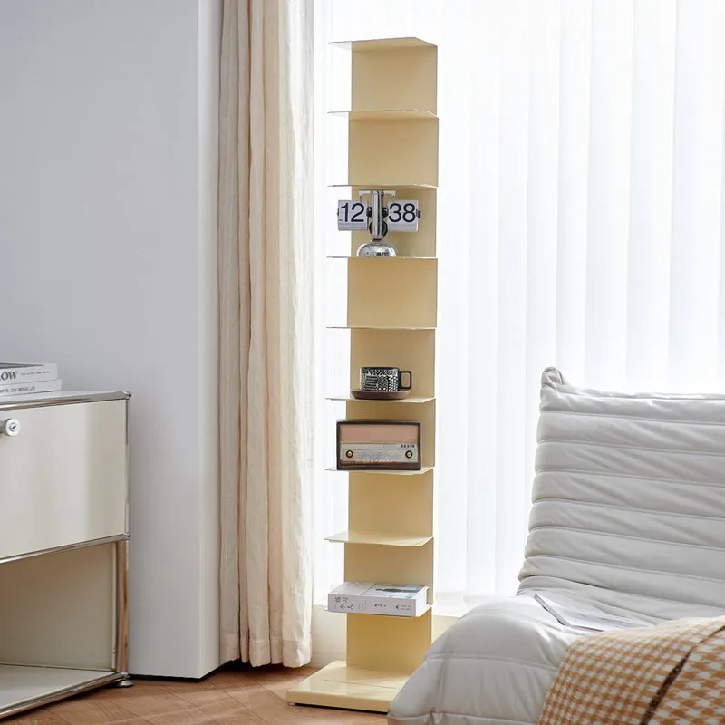 

Invisible bookshelf Floor shelf Living room Simple wrought iron Nordic vertical small bookshelf Corner book storage bookcase