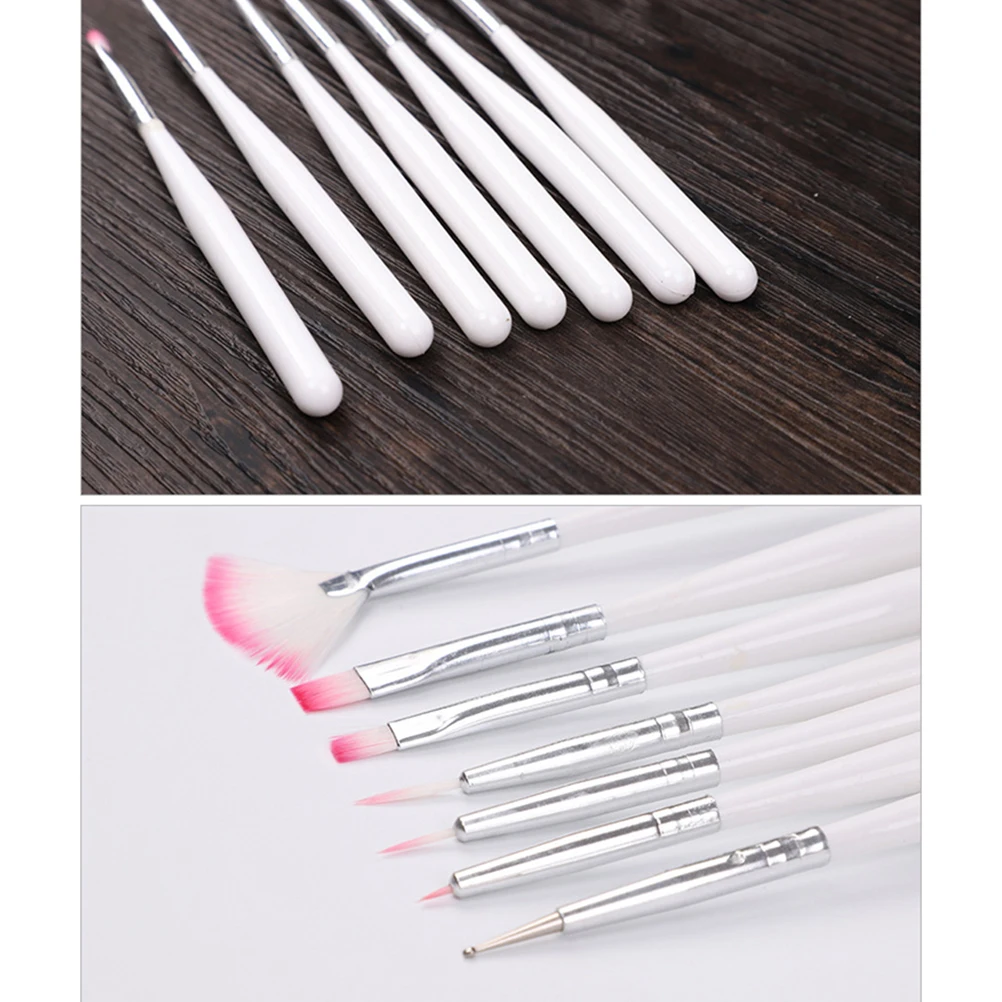 

14 Pcs Nail Art Brush Set Handle Manicure Painting Tools Lightweight Kit for Home Salon Pen Dotting Fine Brushes