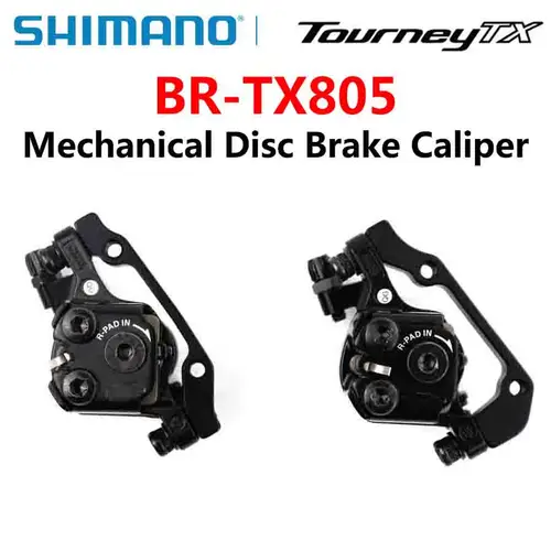 Shimano Tourney BR TX805 Pinza de freno de disco BR-TX805 con pastillas de resina Freno delantero trasero MTB Actualización de freno de disco mecánico para M375