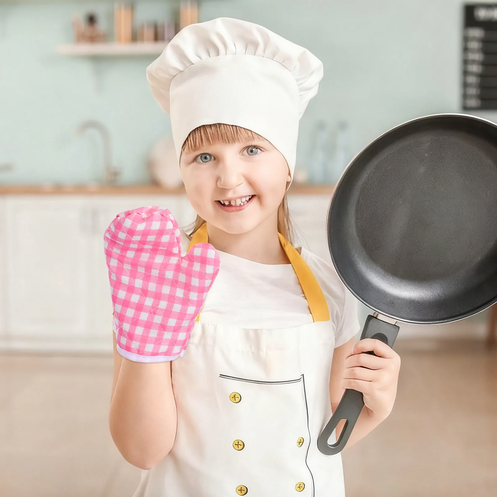 

2pcs Oven Mitts Heat Resistant Gloves Microwave Barbecue Glove Kitchen Baking Gloves Insulation Hand Protection