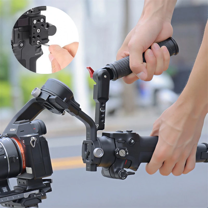 Poignée stabilisatrice pour caméra DJI Ronin S SC RSC2, support ergonomique portable pour stabilisateurs avec de nombreux trous de fixation d'accessoires