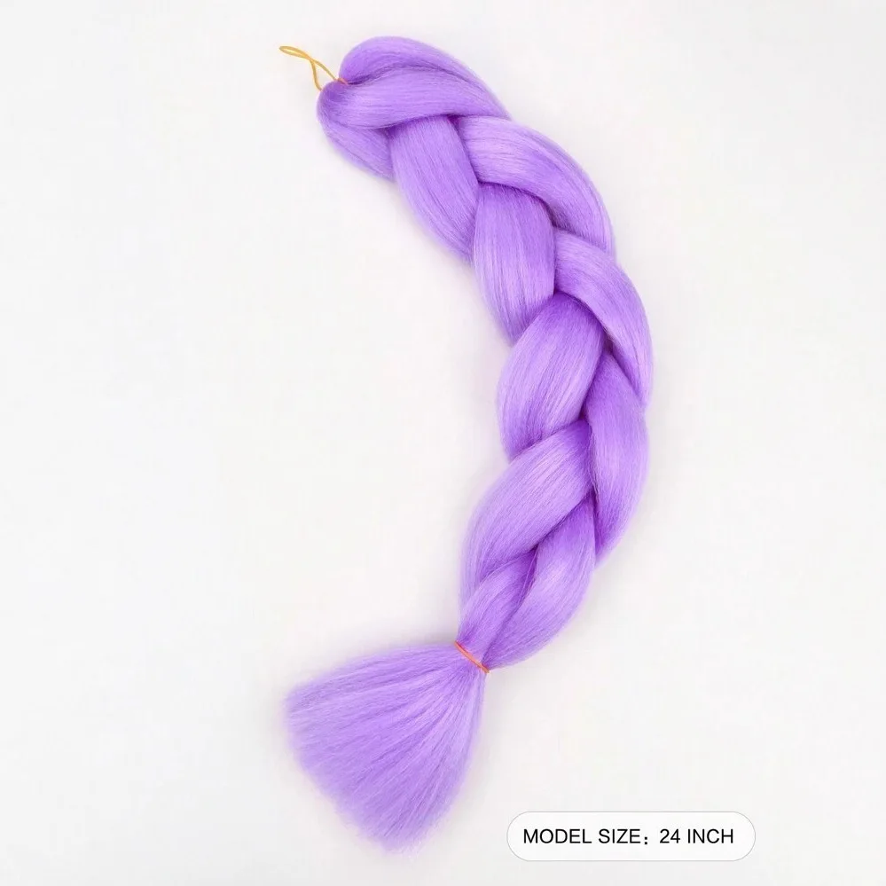 Purple Jumbo Braid Hair Synthetic Braiding Hair Extensions For Women Girls Halloween Christmas Party Cosplay Costume Braids Hair