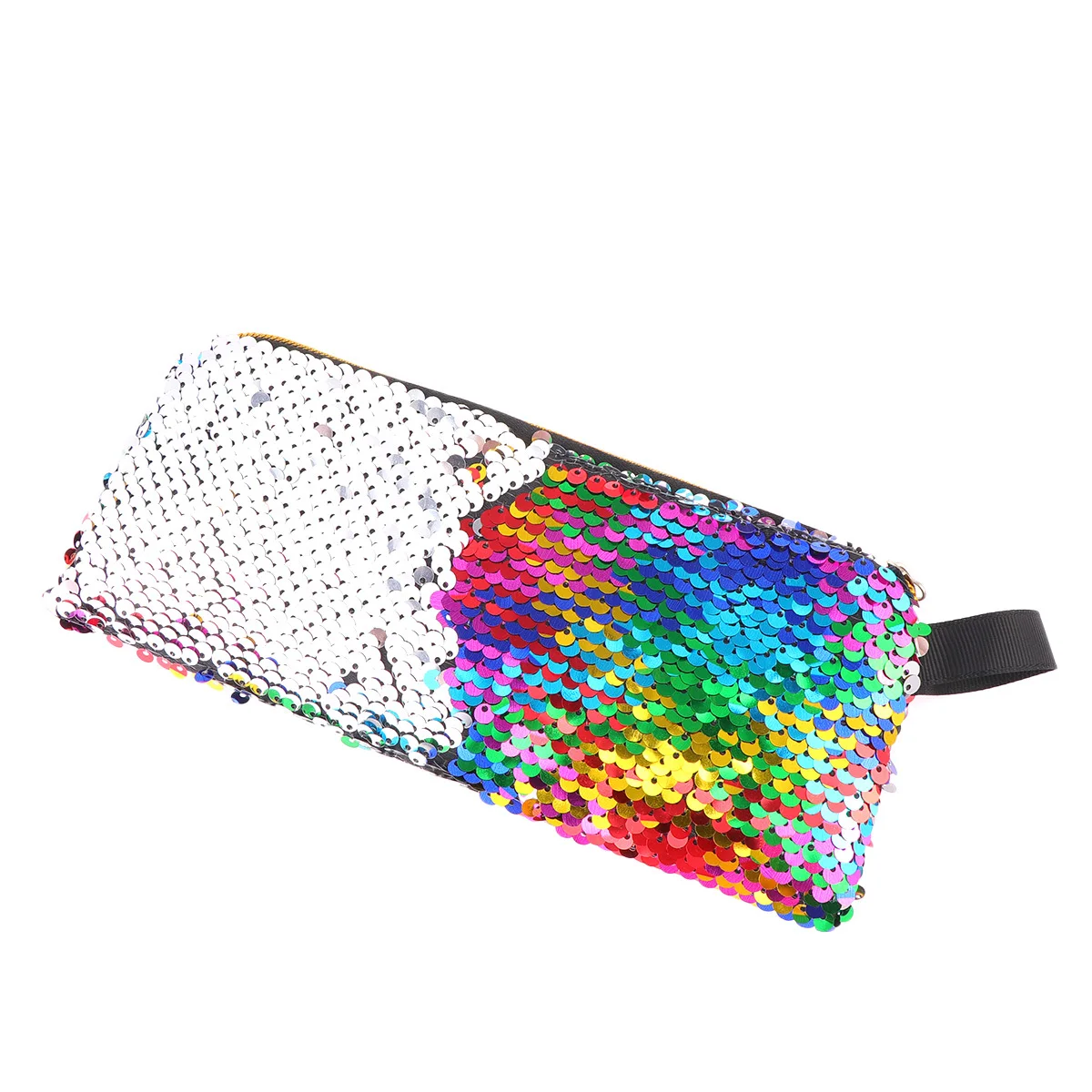 Saco de lápis de lantejoulas brilhantes multicolorido lavável durável bolsa de papelaria para crianças presente telefone moeda titular lantejoulas lápis