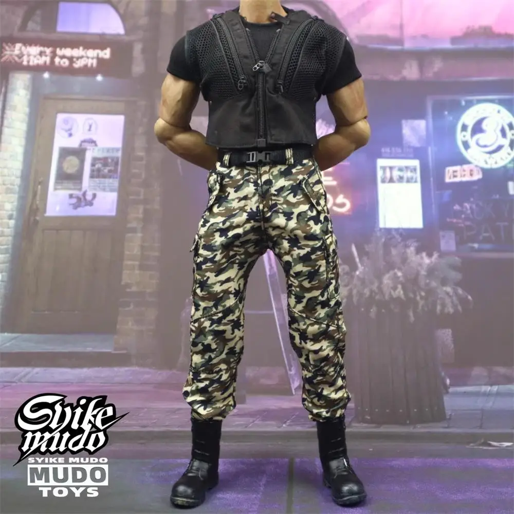 

For Sale 1/6th Fashion Pant with Waist Belt Trousers Toys Model For 12" Male Strong Muscle Action Figure AT027 M35 AT030 Doll