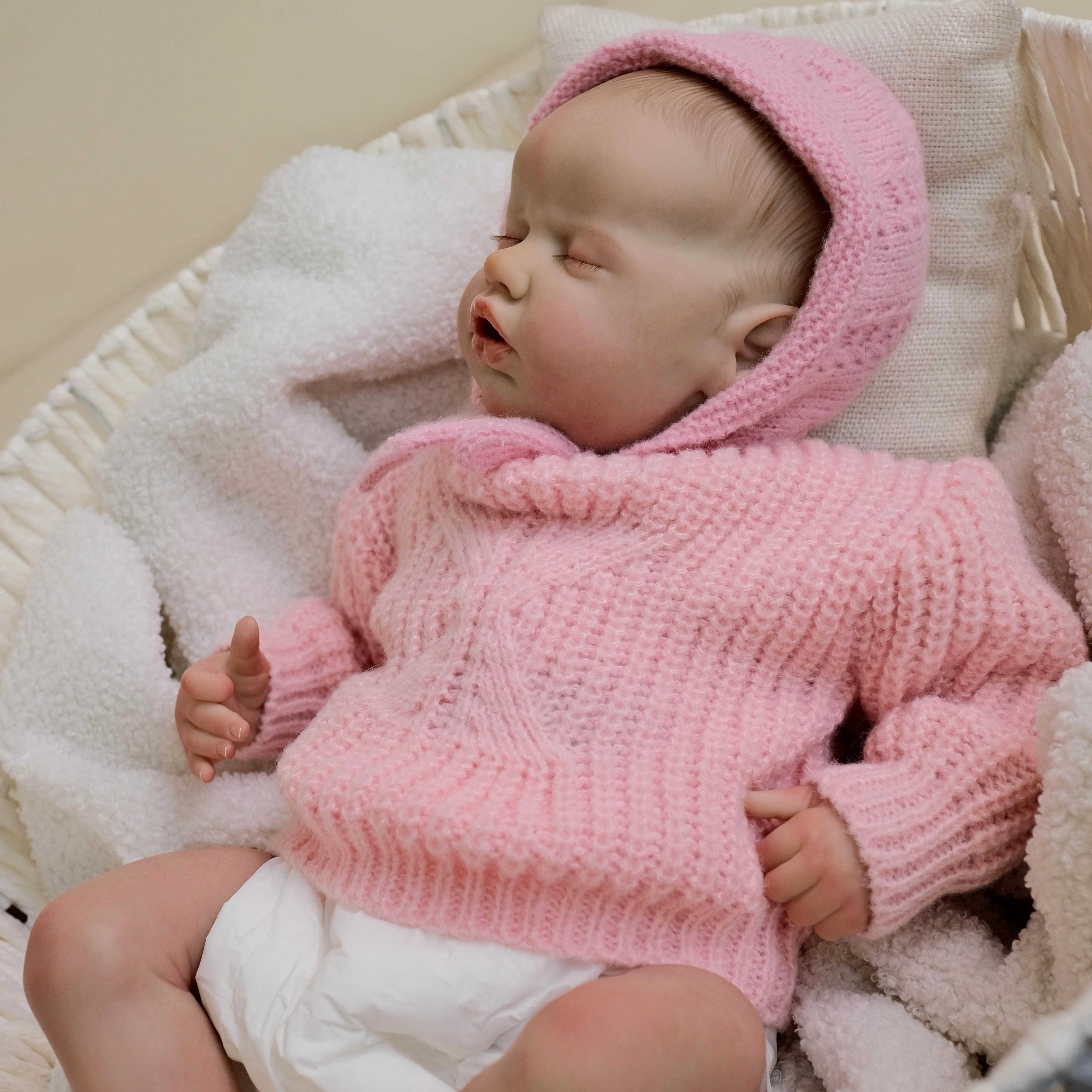 NPK 19-inch Reborn Baby Doll - Indie Handmade 3D Skin with Multiple Layers Painting Collectible Lifelike Art Doll