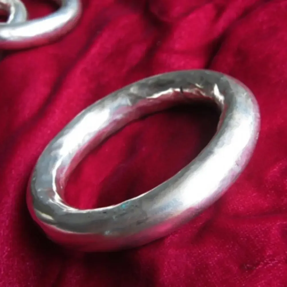 Smooth Large Hollow Exaggerated Bracelet Ethnic Jewelry Personality Jewelry Handmade Miao Silver Bracelet