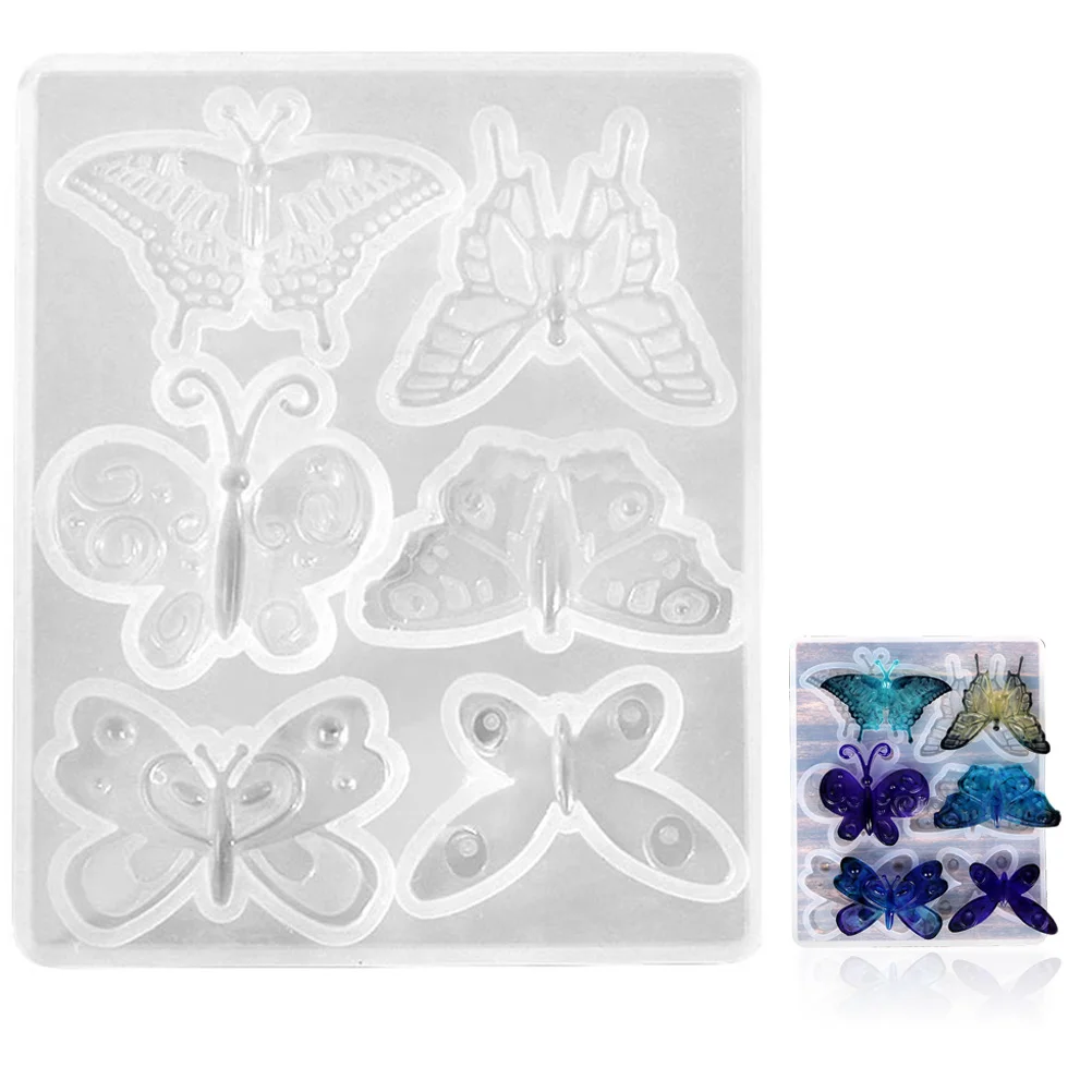 DIY Crafts Butterfly Silicone Mold Epoxy Resin Butterflies Earring Molds Jewelry Making