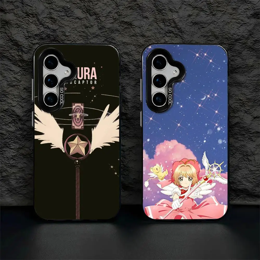 Card Captor Sakura Phone Case IMD Colorful Case Silver for Samsung Galaxy S24 S23 S22 S21S20 Plus Ultra