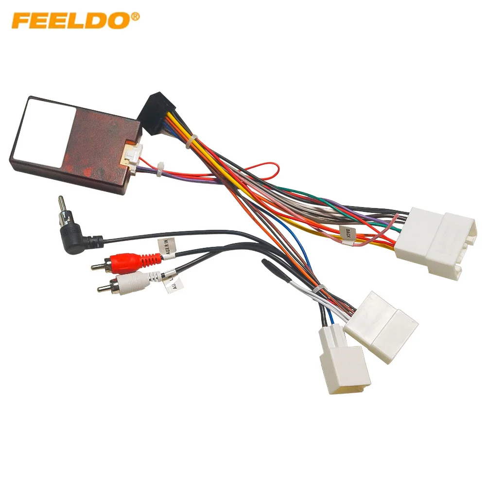 

FEELDO Car 16pin Power Cord Wiring Harness Adapter For Toyota Prado For Prius Installation Head Unit