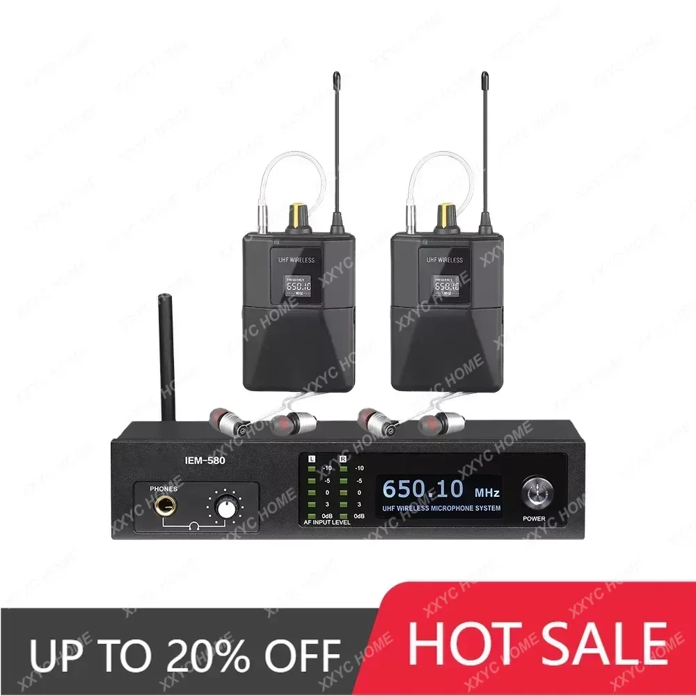 IEM580 Professional UHF 2 channels,160 ft. Operation, wireless in ear monitor system