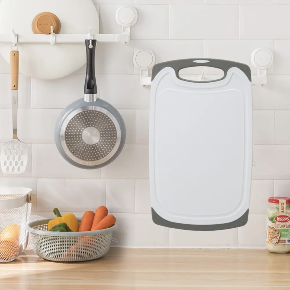 

3 шт. двусторонняя разделочная доска для детского питания, набор пластиковых канавок, разделочная доска, нескользящий прямоугольный разделочный блок для фруктов