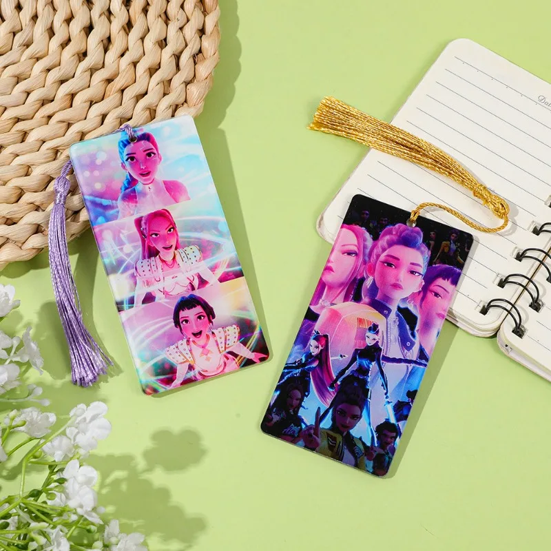 Kpop شيطان الصيادين المرجعية ورقة الكرتون كتاب علامة القرطاسية القراءة صفحة الديكور لطيف علامة طالب المدرسة جائزة تذكارية #6