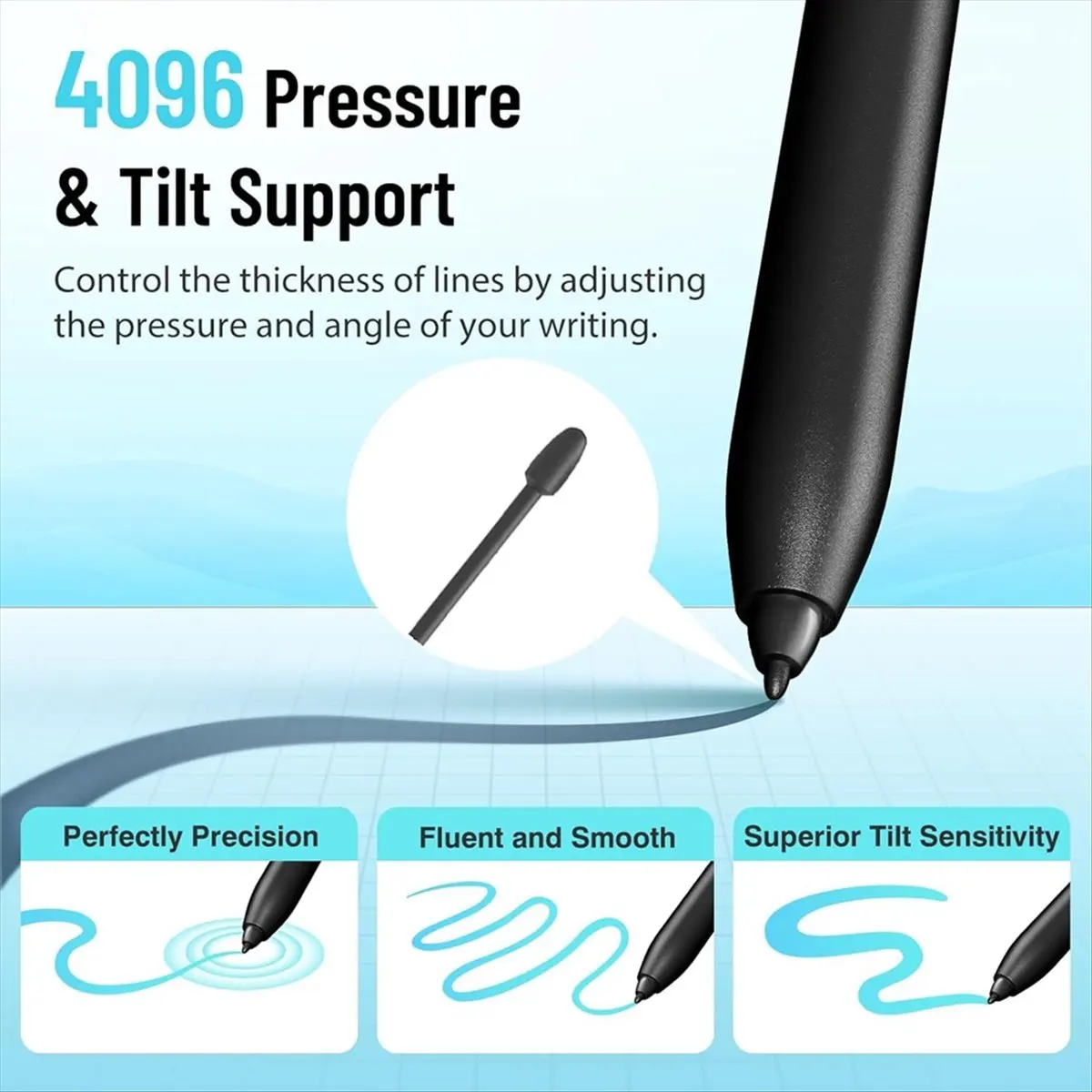 ABJS 20 Pcs Pen Tips for 2 Pen, Stylus Pen Tips Replacement for 2 Stylus Marker Plus Pen Nibs