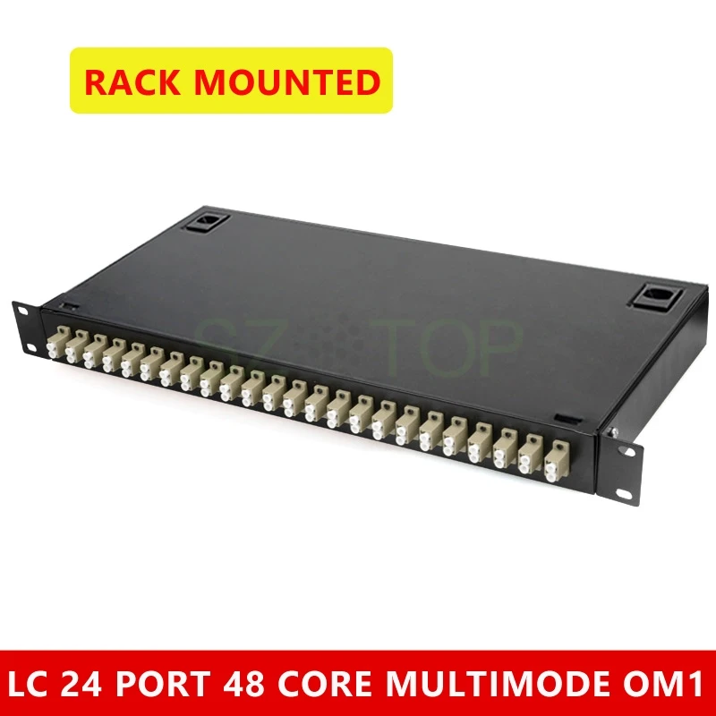 24 Ports LC ST Fiber Patch Panel Desktop Pigtail Optical Fiber Terminal Box SC FC MM Duplex Chassis Terminal box customized