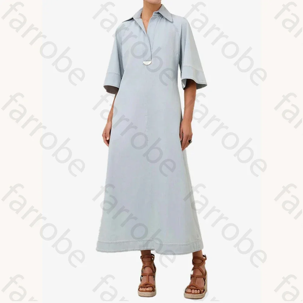 Maßgeschneidertes, elegantes Denim-Midikleid, A-Linie, Abendkleider, Anlass, formell, exquisit, hochwertige Abschlussball-Party-Kleider für Damen