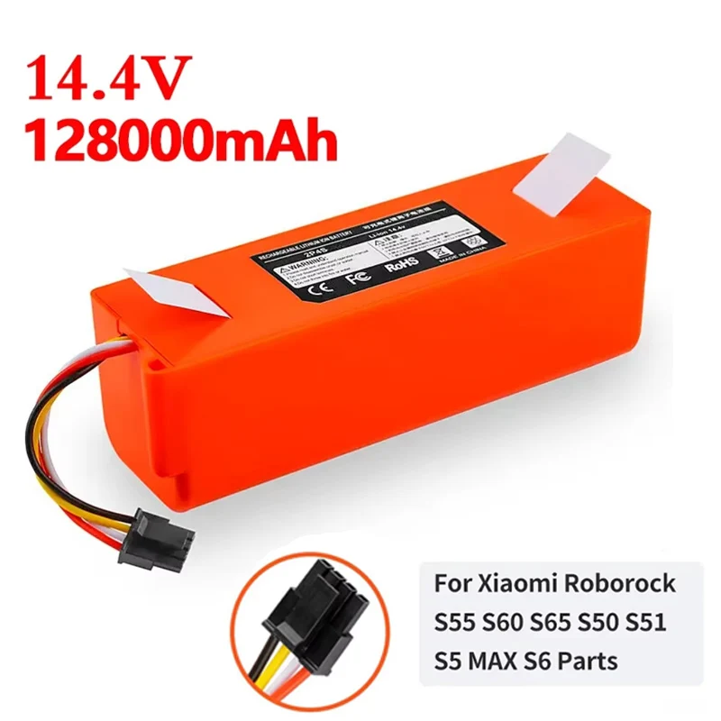 2026 Replacement Battery for Roborock S4 S5 S6 S7 T6 Q5 Q7 E4 E5 for Xiaomi Mijia 1S High Capacity Li-ion Vacuum Parts