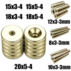 8x3 10x3 12x3-3mm NdFeB magnete a foro tondo svasato Super potente forte permanente magnetico Imane sconto N35