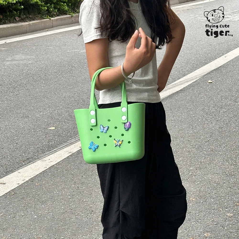 Lunch Bag Korean Style Ins New Model Eva Beach DIY Perforated Fashion Outdoor Handbag Portable Waterproof Simple