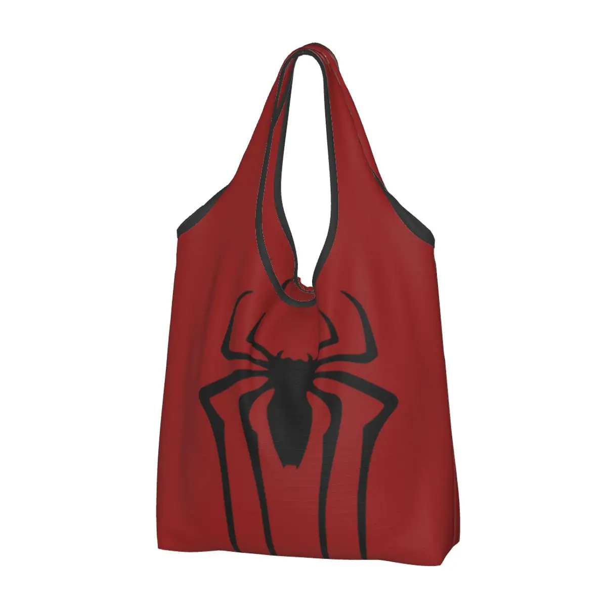 Custom Cute Printing Spider Red Web Shopping Tote Bags Portable Shoulder Shopper Cartoon Handbag