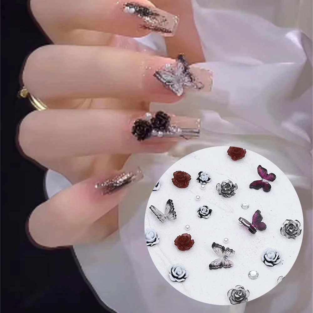 Showing Off Is Popular Mariposa Accesorios para decoración de uñas versátiles y mezclables Mini necesidad duradera, elegante y elegante