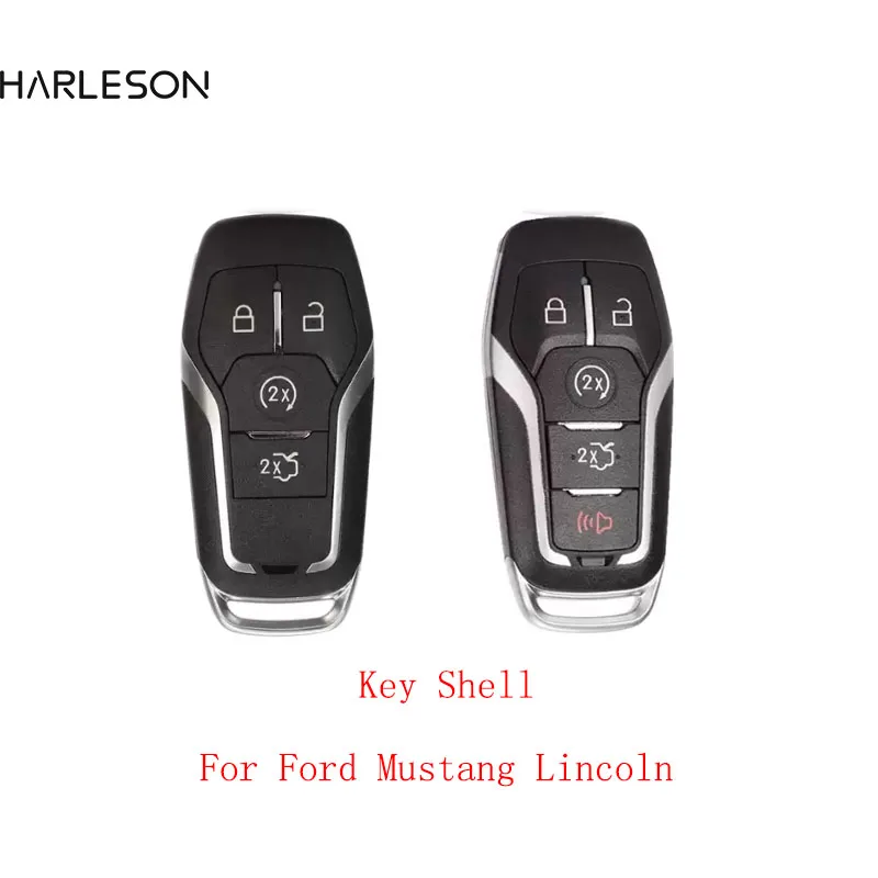 

4/5 Buttons Smart Remote Key Shell Fob FOR FORD Mustang Lincoln Edge Explorer Fusion Mondeo Kuka Car Key Case Uncut Blade