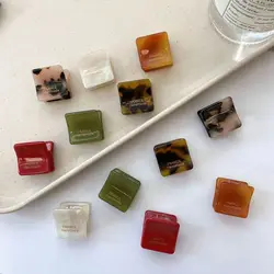 Hair Accessories Acetic Acid Mini Hair Claw Hair Grab Clip Square Acetate Hair Clips High Ponytail Clip Barrettes Daily