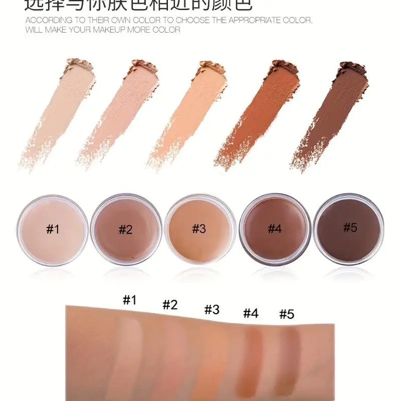 Brighten Skin Tone 5 Colors Mini Concealer Covering Facial Acne Marks Freckle Dark Circles Around The Eyes Long Lasting Makeup