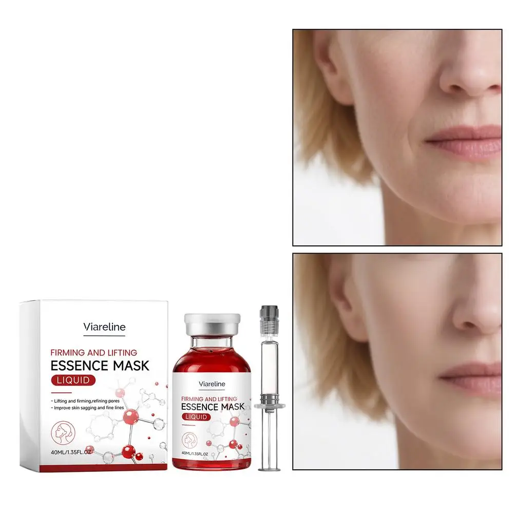 Lifting Firming Essence Mask Liquid 40ml Deep Hydrating Face Serum for Fine Lines & Sagging, Pore Minimizing Skin Care