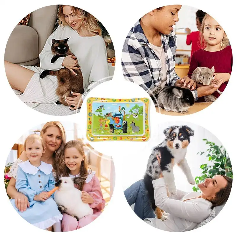 Cat Water Bed Foldable Water Bed For Dogs Inflatable Crawling Pad Thickened Pet Supply For Sleeping All Age Hot Weather Indoor - view 5