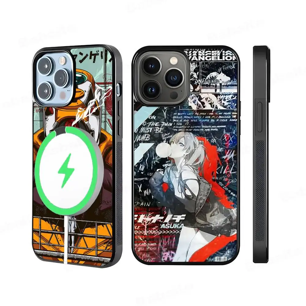 Anime Classic E-evangelion Magsafe magnetische Handyhülle für iPhone 17 16 Pro Max 15 Plus 14 13 12 11 Cover
