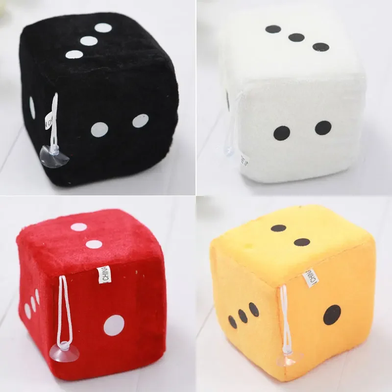 6CM Car-Styling Fuzzy Dice Dots Rear View Mirror Hangers Car Interior Decoration Auto Accessories Interior Ornaments Fashion