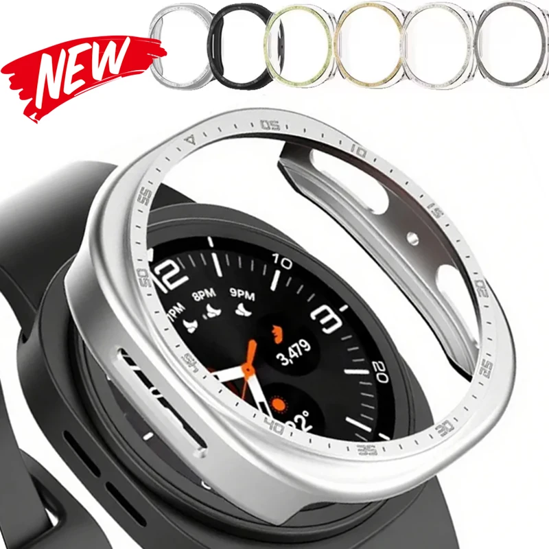 

Чехол с полой шкалой для Samsung Galaxy Watch 8, 44 мм, аксессуары, чехол для ПК, бампер для Samsung Watch8, 40 мм, безель, кольцо, чехол