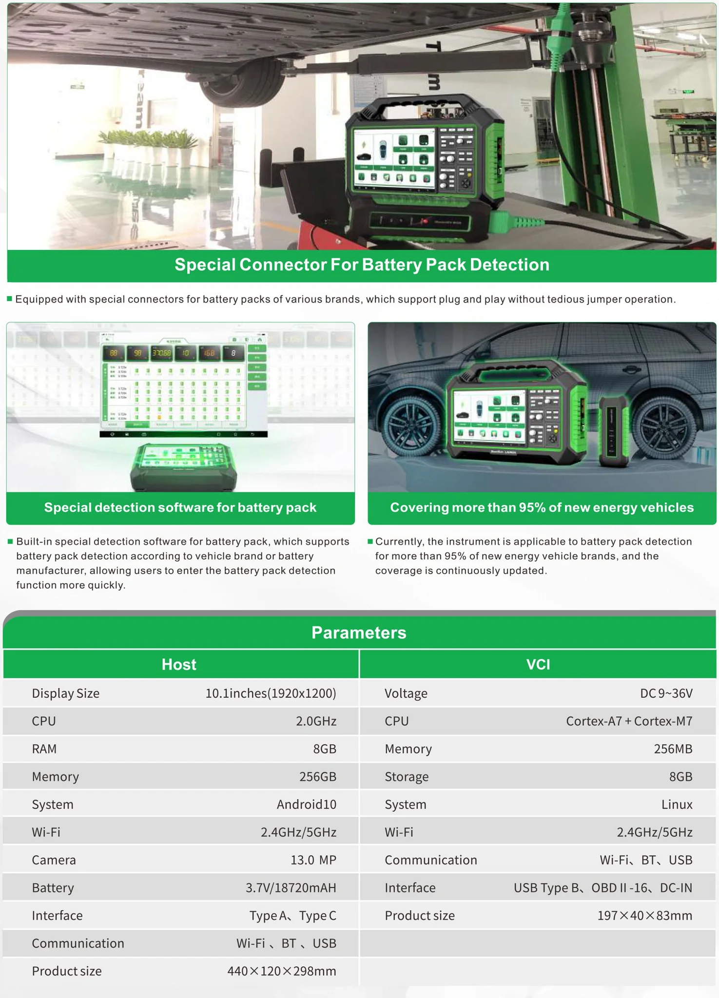 Launch SmartSafe ISMARTEV P03 5-in-1 Comprehensive Tester for New Energy Vehicles Integrated Diagnostic Tools Detector