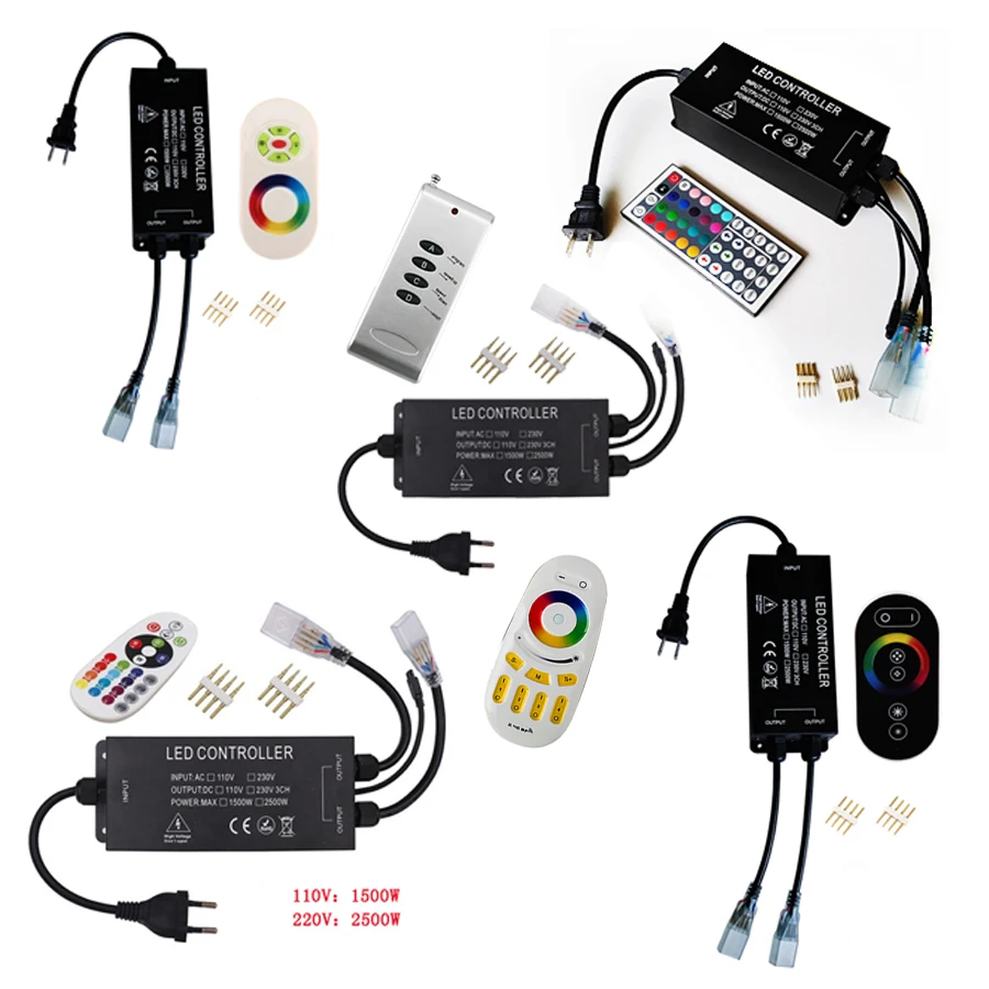 

Светодиодный контроллер RGB 44 клавиши 220 В 2500 Вт Светодиодная лента 2835 5050 Светодиодная лента RGB RF Контроллер Rgb Lights Strip 110 В 1500 Вт Светодиодный диммер