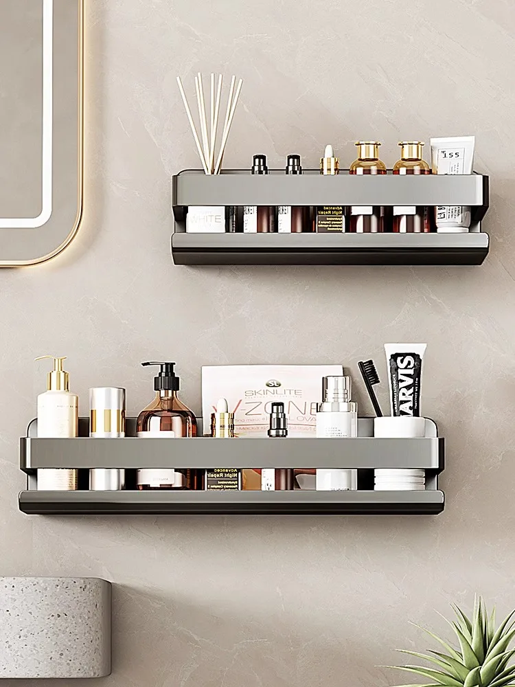 Wall Mounted Shelf Storage Wall Organizer Storage Shelves Punching Rack For Bathroom Kitchen Storage & Organization Hardward