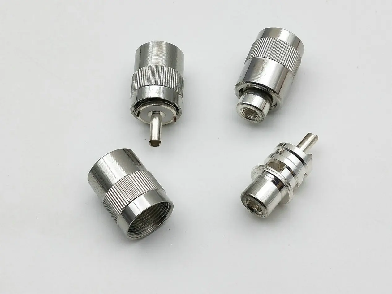 Imagem -03 - Conector de Solda Uhf Macho Conector do Cabo Rg58 Rg142 Lmr195 Rg400 Rg8 Rg213 50 Pcs