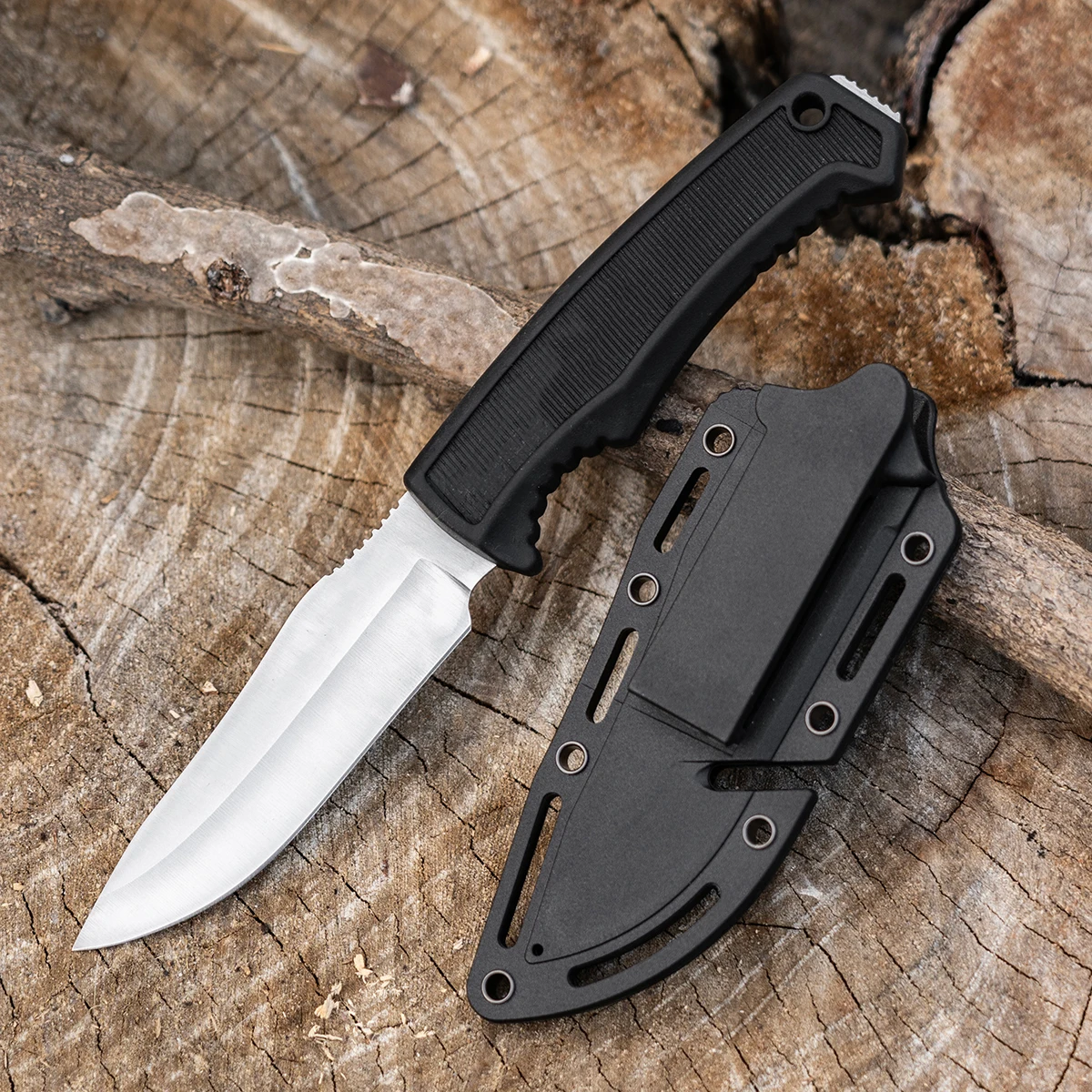 

Тактический нож с фиксированным клинком (с ножнами), сталь 5Cr15, рукоять из ABS-пластика, с клипсой, для кемпинга и туризма, многофункциональный инструмент