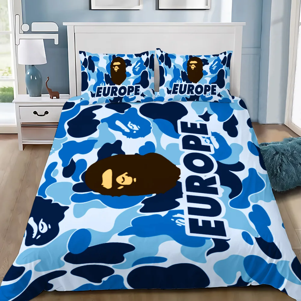 Duvet Cover Pillowcase Bedding Set Fashionable unique Bapes Adult Boy Girl Bedroom Decoration Children Single Double Large Size