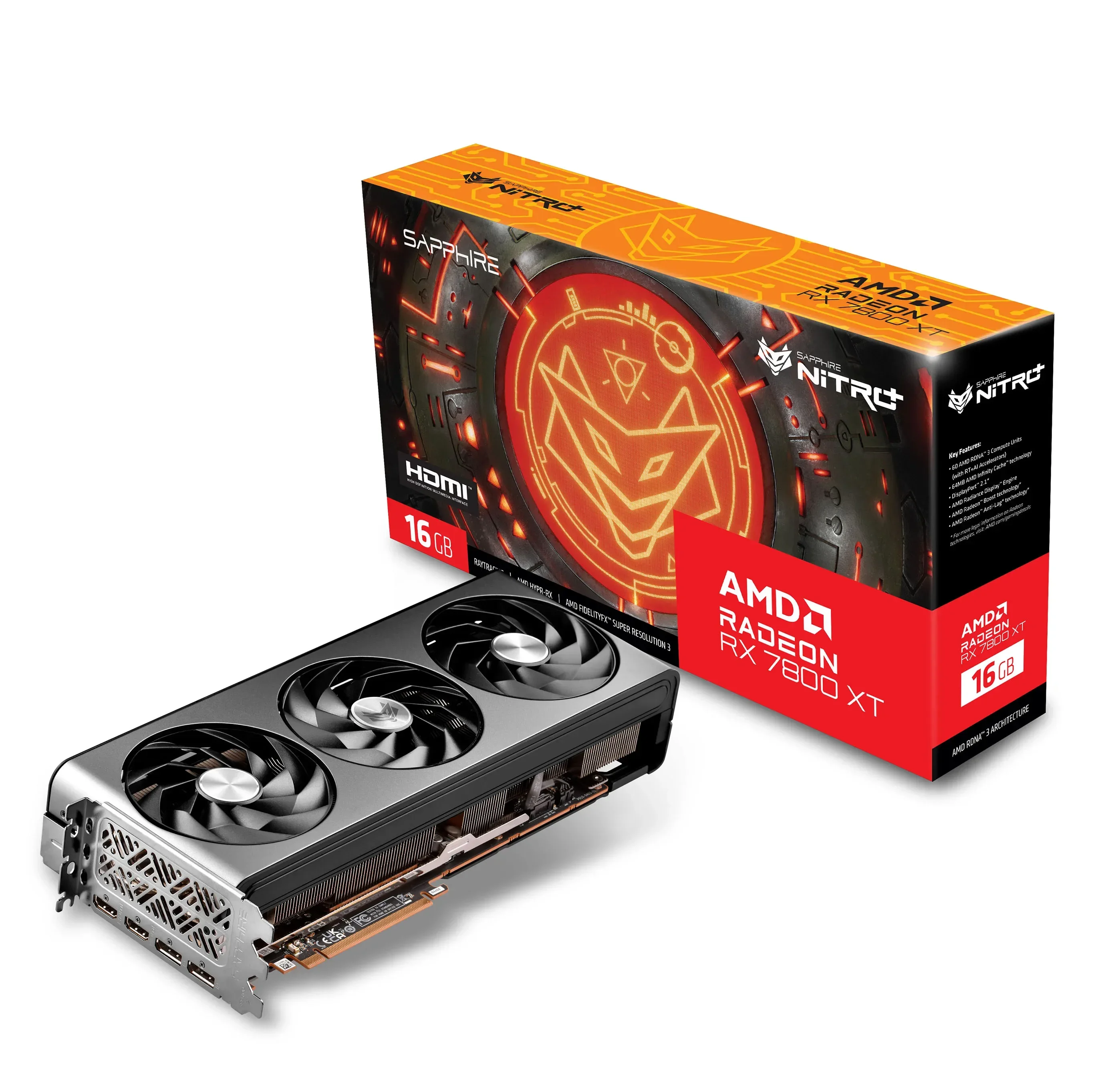 

New Stock Sapphire NITRO+ AMD Radeon RX 7800 XT 16GB OC Gaming Graphics Card GPU rx 7800xt