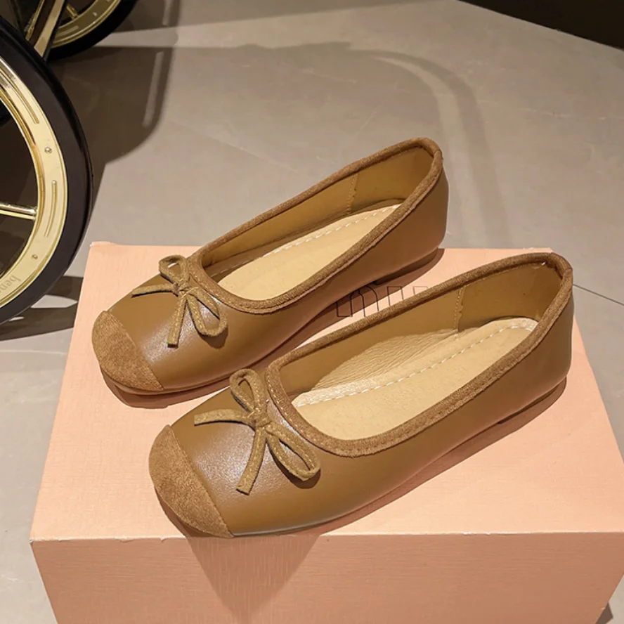 Zapatos Mujer 2024 Tendencia PU Leather Penny Peas Loafers Women Ballet Shoes Designer Womens Loafers Baskets Femme Mary Janes